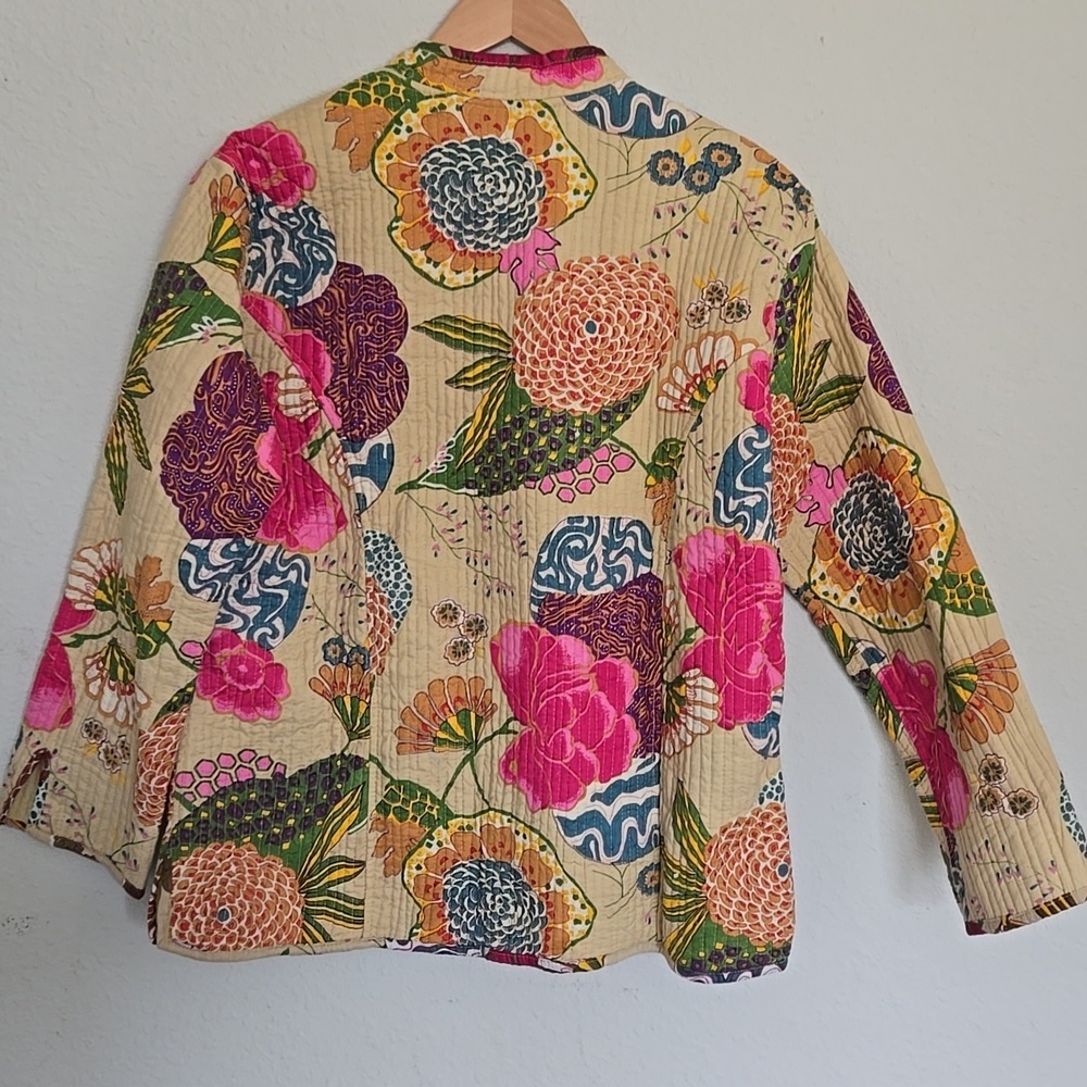 Handmade Floral Quilted Jacket - Picture 5 of 12